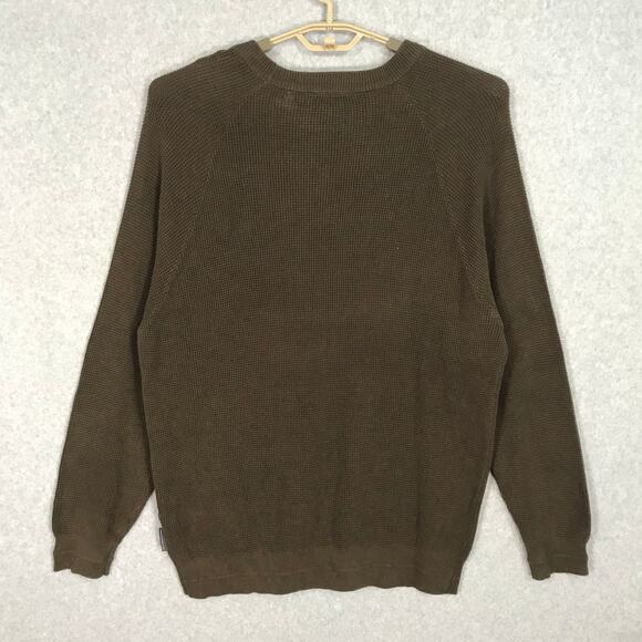 French Connection Sweater Mens XL Brown Waffle Basic Minimal Neutral Academia - Picture 6 of 8